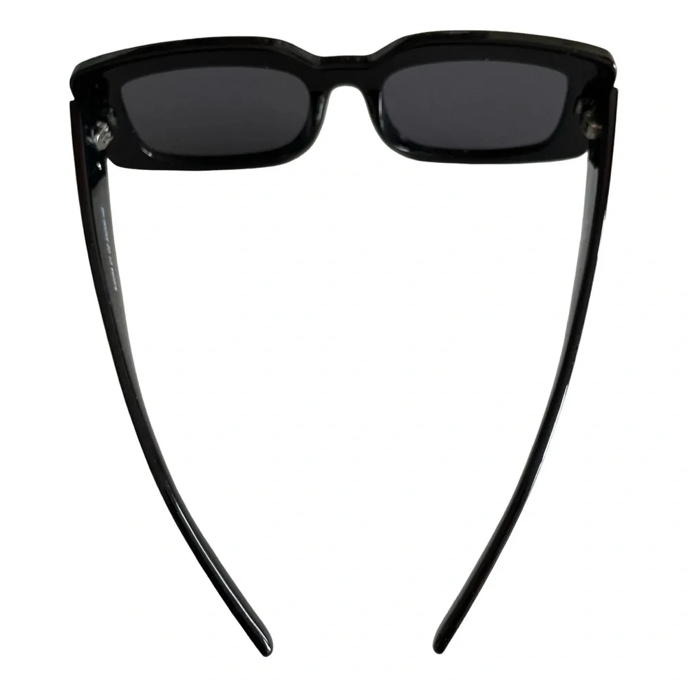 SOJOS Black Rectangle Sunglasses Star Detail Retro Y2K UV400